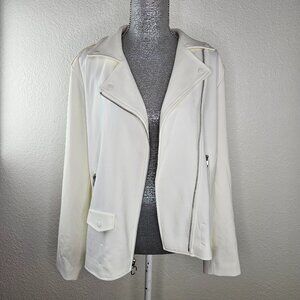 Nine West White Bomber Jacket NEW WITH TAGS! Size XL